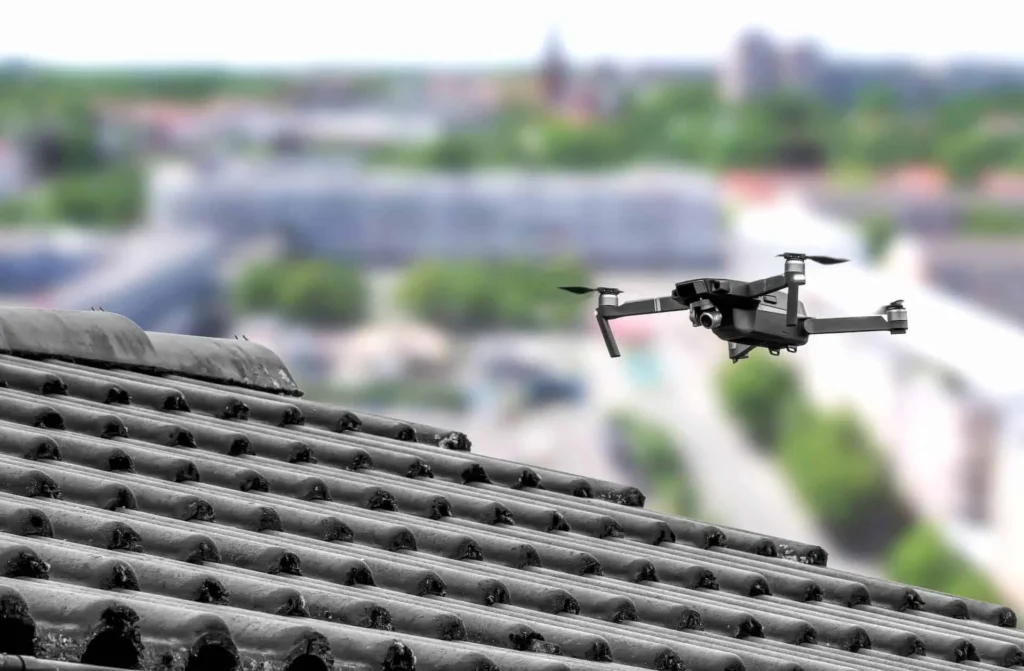 Northland Roofing using advanced drone technology for accurate and efficient roof inspections